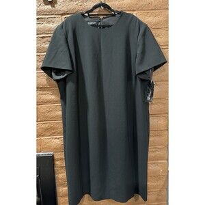 Jones New York Collection Black Midi Straight Dress Size 24 NWT $109